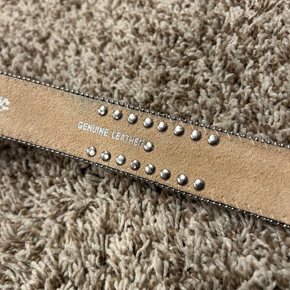 Nocona Genuine Leather Western Belt | Rhinestones & Hair-On Hide | Size 34 main image 8